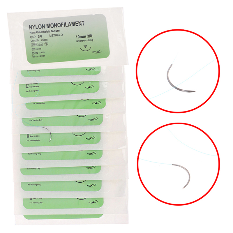 Medical Lab Science - Nylon Monofilament Suture Kit 12 Pieces