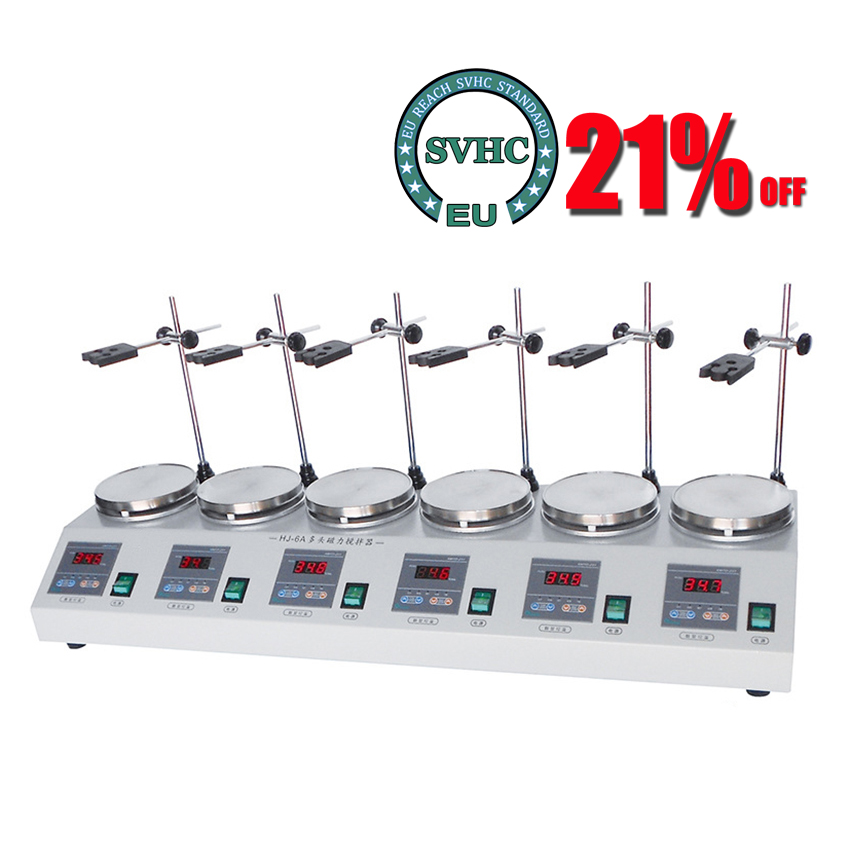 6-head Magnetic Heating Stirre - Magnetic Stirrer Hotplate ulasan dan harga