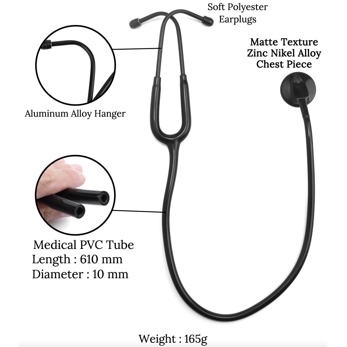 All Black Medical Cardiology D - Medical Lab Science ulasan dan harga