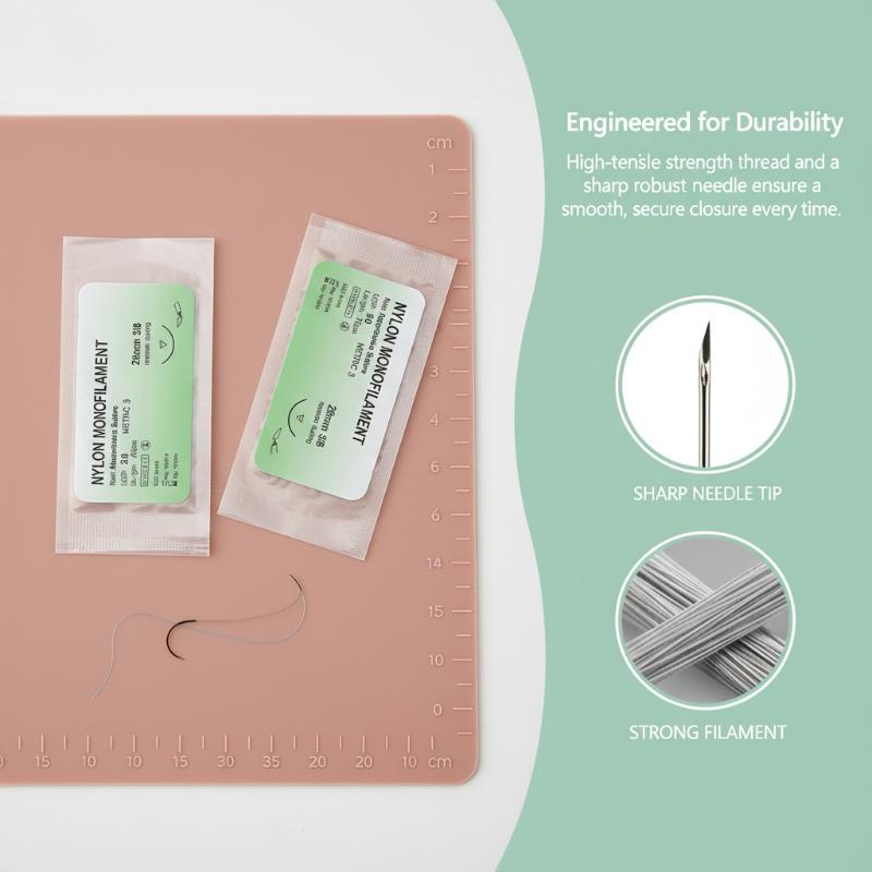 Nylon Monofilament Suture Kit  - Medical Lab Science ulasan dan harga
