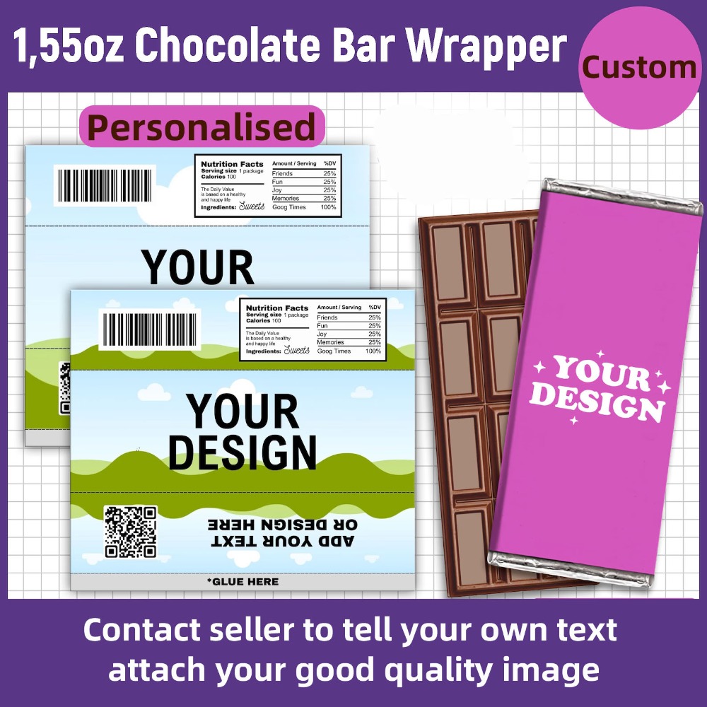 Custom Chocolate Bar Wrappers  - Medical Label ulasan dan harga