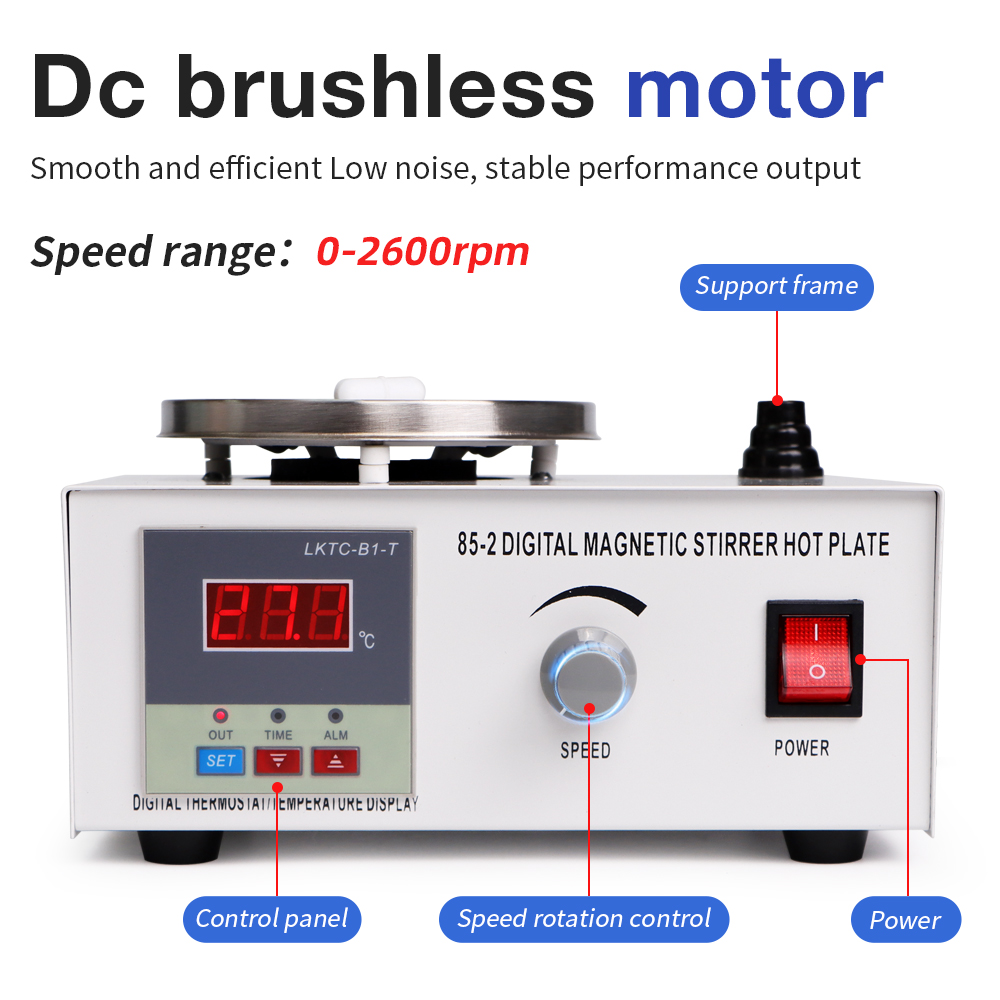 1L Hotplate Magnetic Stirrer 8 - Magnetic Stirrer Hotplate ulasan dan harga