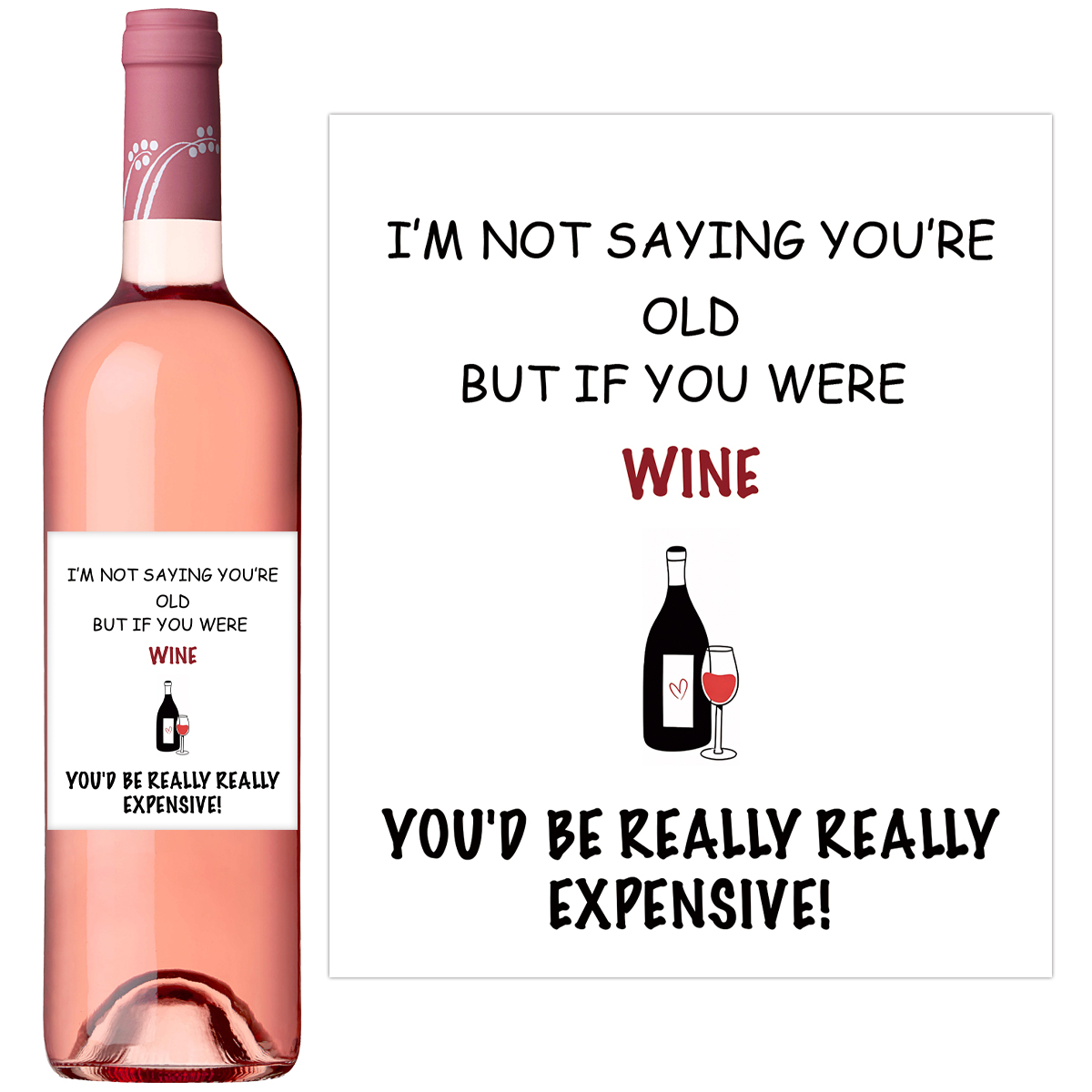 4pcs Funny Wine Bottle Label,  - Medical Label ulasan dan harga